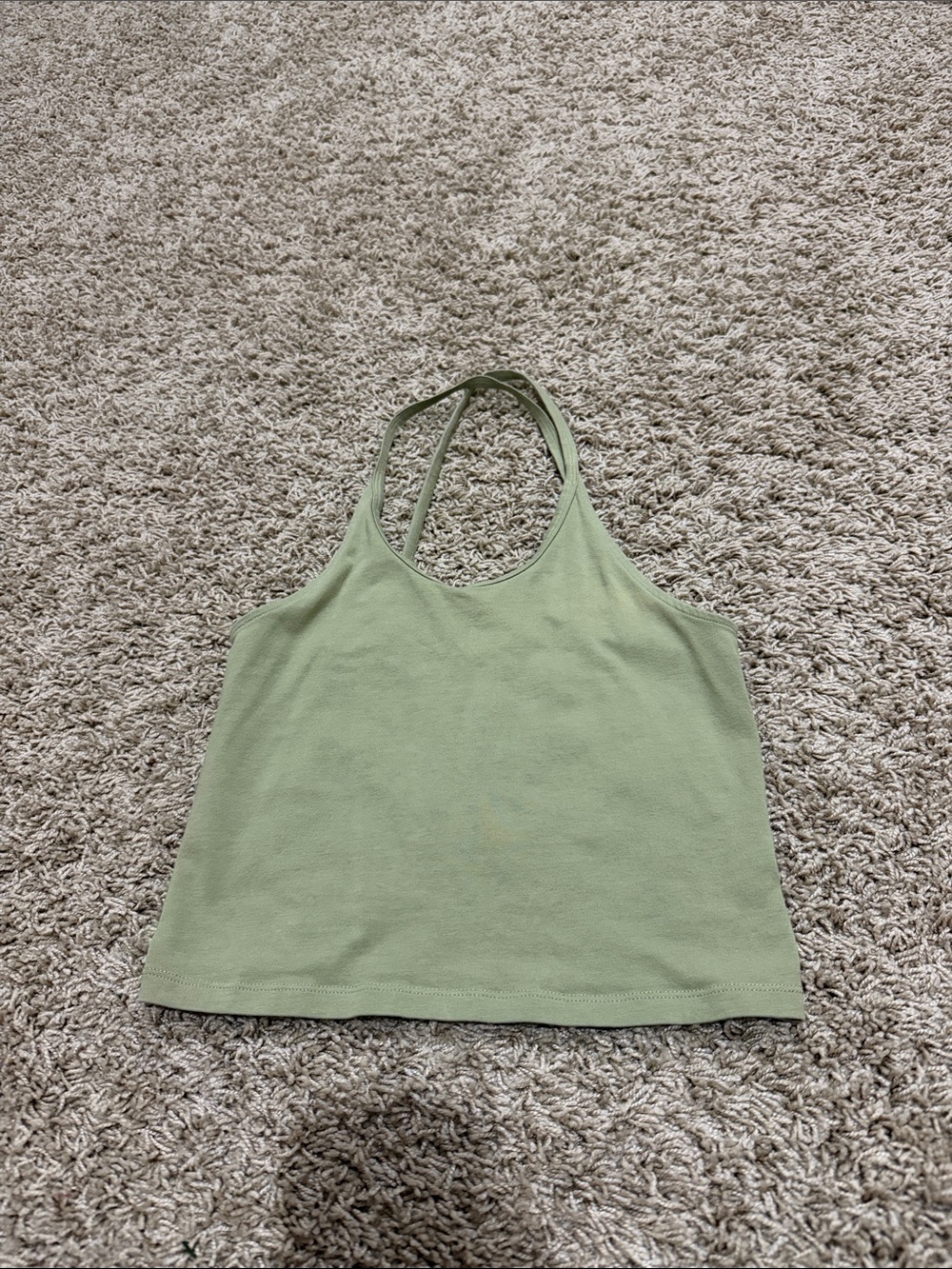 American Eagle Outfitters Light Sage Racerback Tank Top